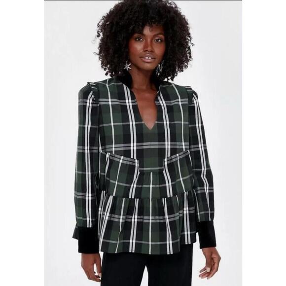 Tuckernuck Tartan Bristol Top $188 NWT Extra Small - Picture 1 of 6